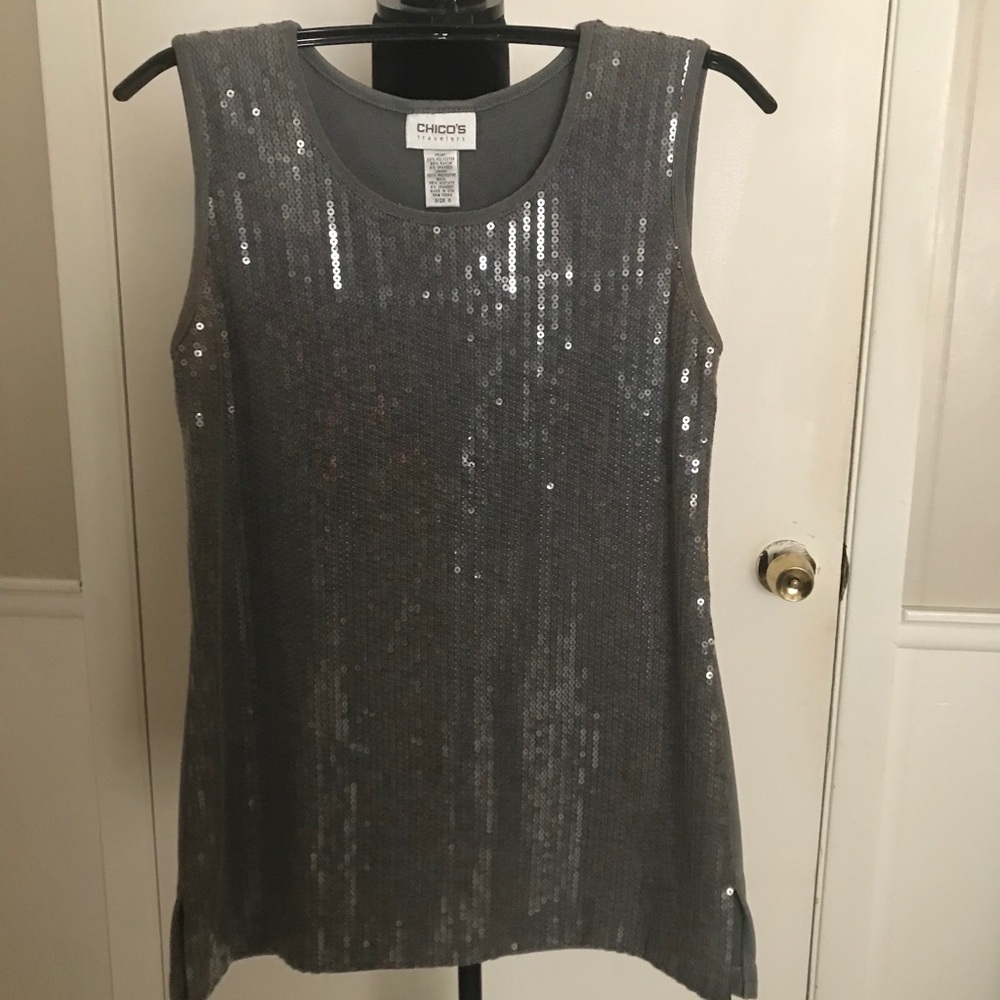 Closet Clean Out $15 Chico Sequin Tank -Size 0